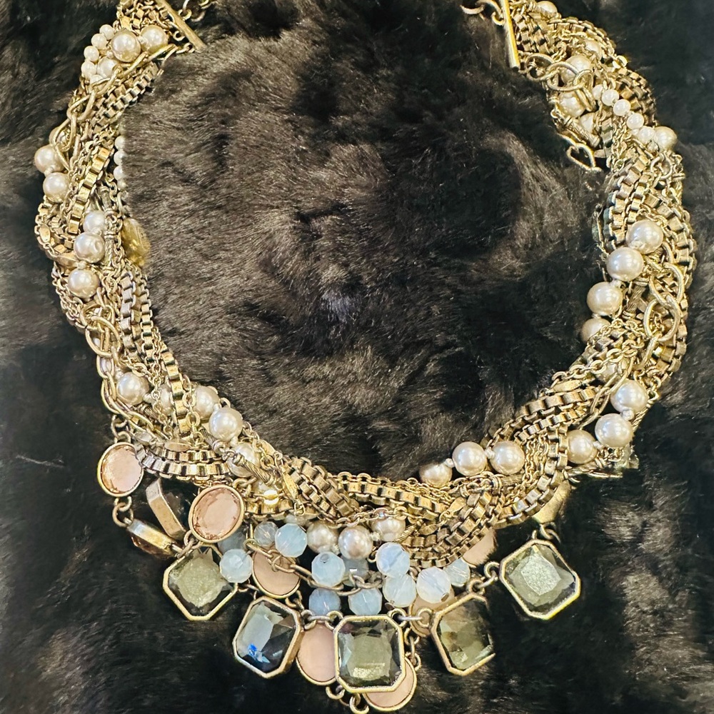 Chloe + Isabel Gold Cream Filigree Necklace